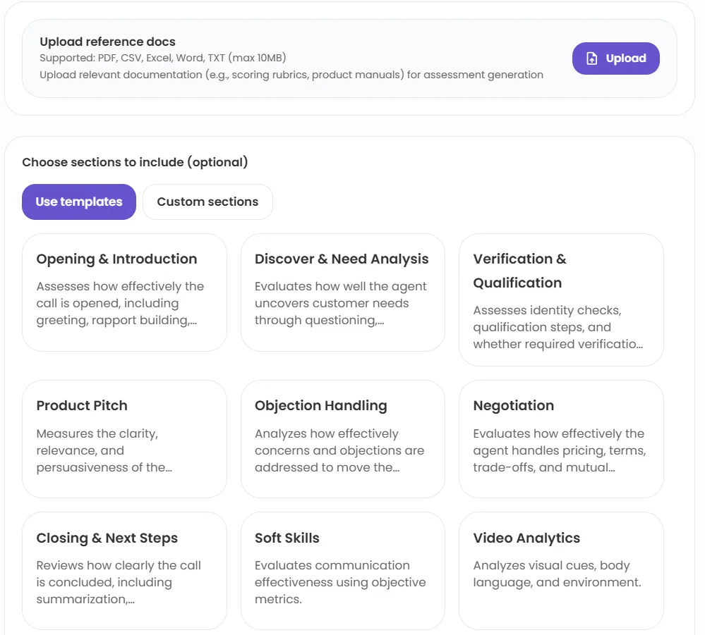 Customizable parameters